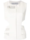 Gloria Coelho Cut Out Vest In White