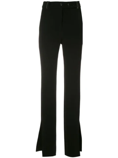 Gloria Coelho Slit Cuffs Straight Trousers In Black