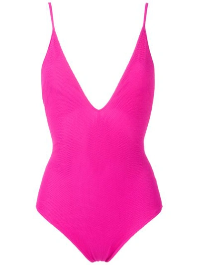 Gloria Coelho Mesh Swimsuit In Pink