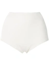 Gloria Coelho High Waisted Bikini Bottom In White