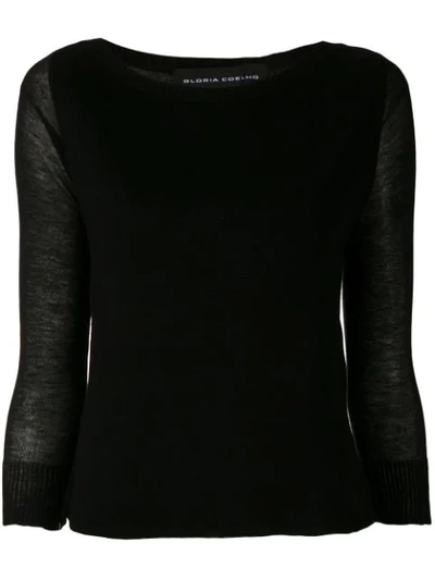 Gloria Coelho Knitted Blouse In Black