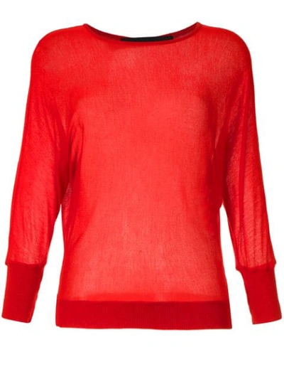 Gloria Coelho Knit Blouse In Red