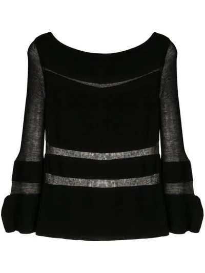 Gloria Coelho Knitted Blouse In Black