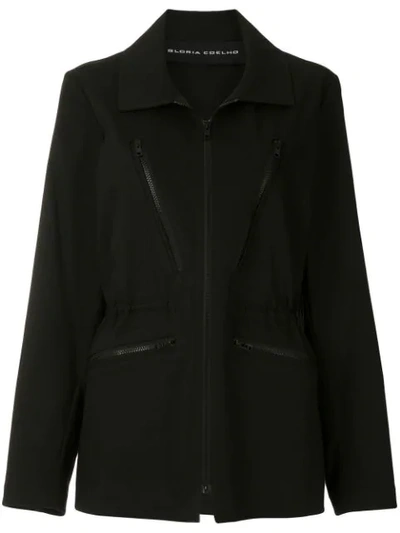 Gloria Coelho Zip-up Parka In Black