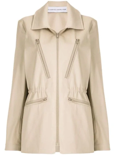 Gloria Coelho Zip-up Parka In Neutrals