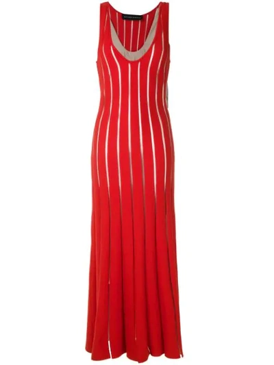 Gloria Coelho Panelled Knit Dress In Red