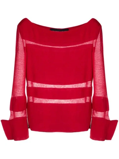 Gloria Coelho Knitted Blouse In Red
