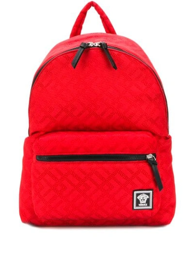 Versace Greca X Backpack In Kr3np Red