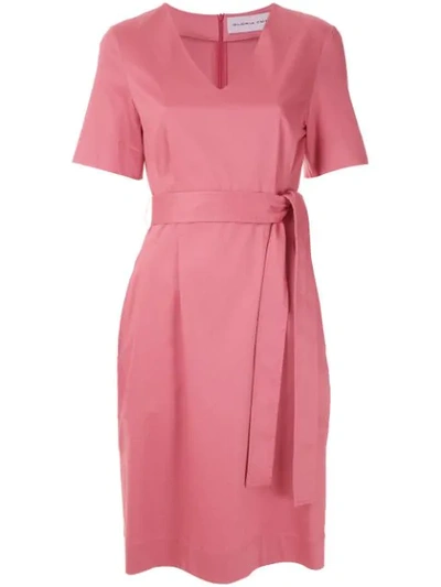 Gloria Coelho Kurzes Kleid Mit Geknoteter Taille In Pink