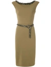 Gloria Coelho Chain Embellished Dress In Green