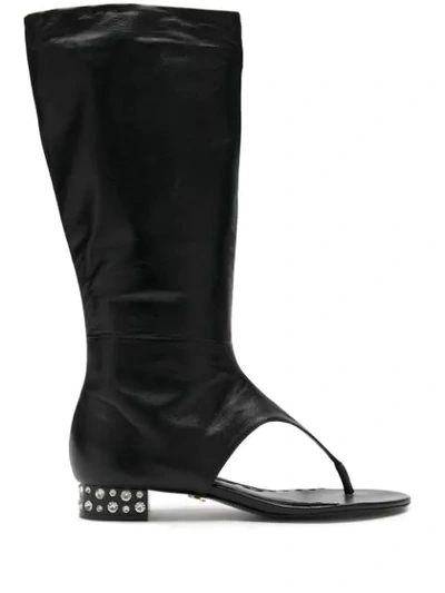 Andrea Bogosian Peônica Leather Boots In Black