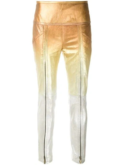 Andrea Bogosian Pietra Gradient Leather Trousers In Gold