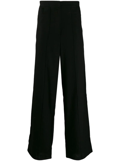 Art School Tailored Wide Leg Trousers In Black