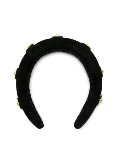Framed Seven Nipples Headband In Black