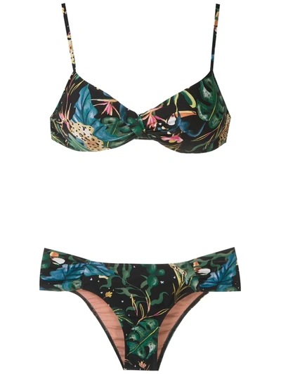 Lygia & Nanny Vitoria Printed Bikini Set In Black
