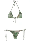 Amir Slama Triangle Bikini Set In Green