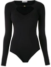 Amir Slama Long-sleeved Bodysuit In Black