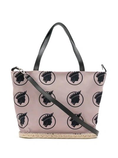 Amir Slama Printed Tote Bag In Neutrals