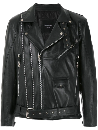 À La Garçonne X Kalline Leather Jacket In 1 Preto