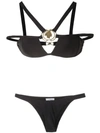 Amir Slama Metallic Embellishment Bikini Set In Black
