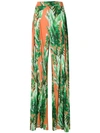 Amir Slama Printed Wide Leg Trousers In Multicolour