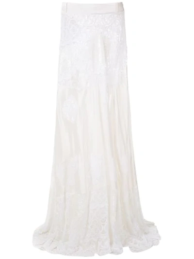 Amir Slama Lace Maxi Skirt In White