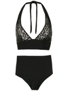 Amir Slama Sequinned Bikini Set In Black