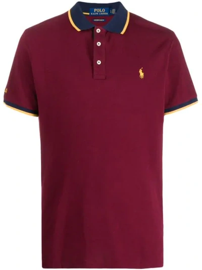 Polo Ralph Lauren Embroidered Polo Shirt In Red