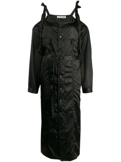 Ottolinger Off-the-shoulder Trench Coat In Black