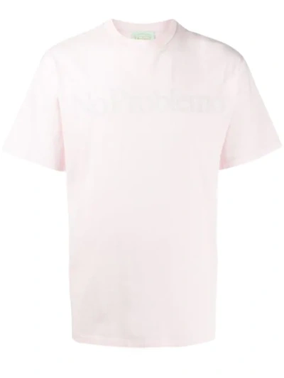 Aries Printed Slogan T-shirt In Pink