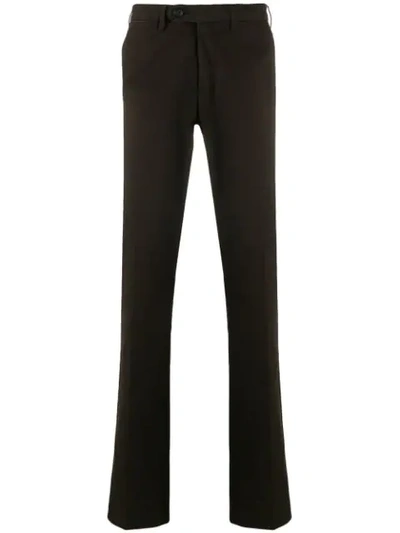 Canali Straight-leg Chino Trousers In Brown
