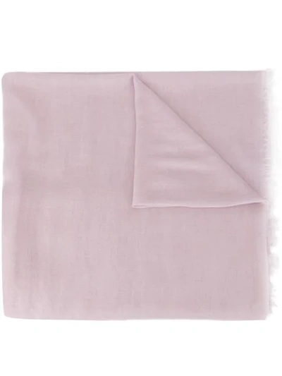 Ann Demeulemeester Frayed Cashmere Scarf In Pink