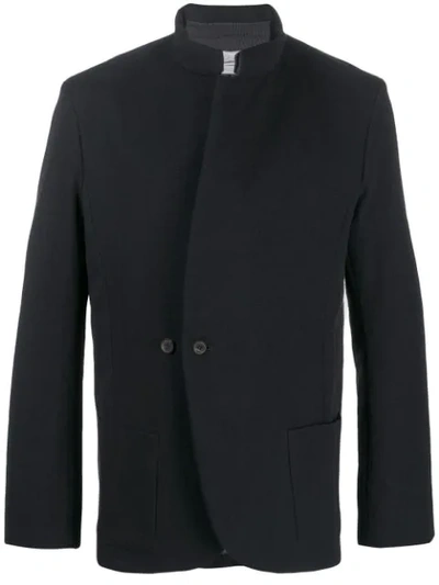 Individual Sentiments Single-breasted High-neck Blazer In Black