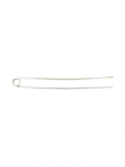 Werkstatt:münchen Hammered Hairpin In Silver