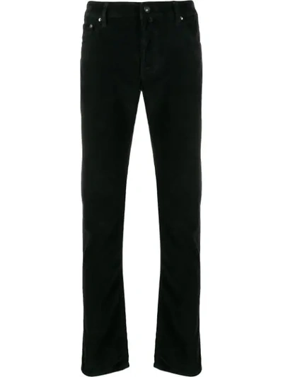 Jacob Cohen Straight-leg Trousers In Black