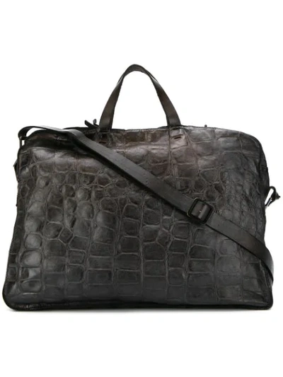 Numero 10 Santiago Embossed Tote Bag In Black