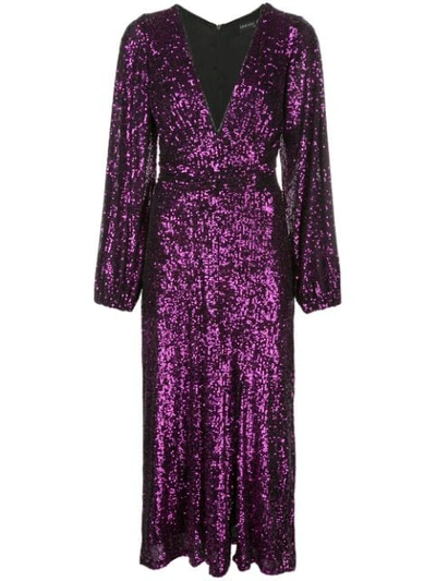 Iorane Sequinned Midi Dress In Purple