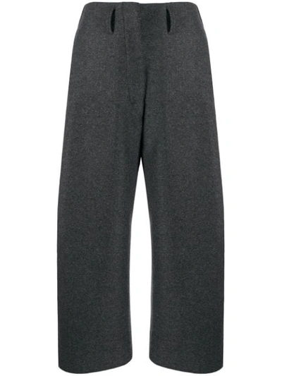 Lemaire Wide Leg Trousers In 968 Grey