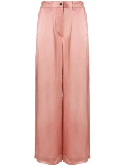 Ann Demeulemeester Wide Leg Trousers In Pink