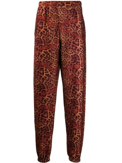 Aries Leopard Print Fleece Track Pants
