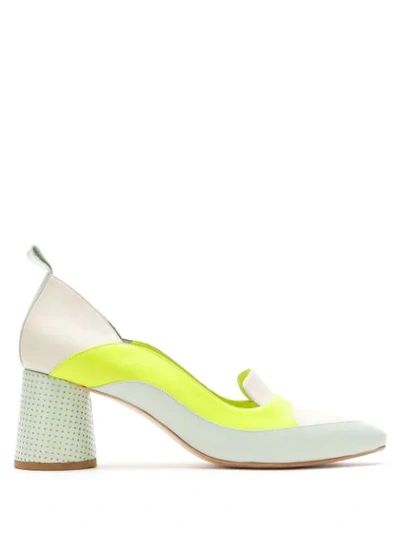 Sarah Chofakian Dualy Leather Pumps In Multicolour