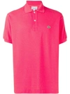 Lacoste Logo Embroidered Polo Shirt In Pink