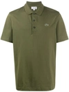 Lacoste Logo Embroidered Polo Shirt In Green
