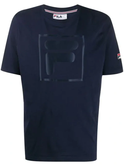 Fila Logo Print T-shirt In Blue