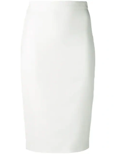 Loulou High-waisted Pencil Skirt In White