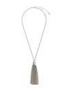 Saint Laurent Chain Tassel Necklace In Silver