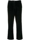 Woolrich Cropped Corduroy Trousers In Black