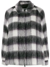 Woolrich Checked Oversized Jacket In Black