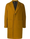 Hevo Single-breasted Mid-length Coat In Brown