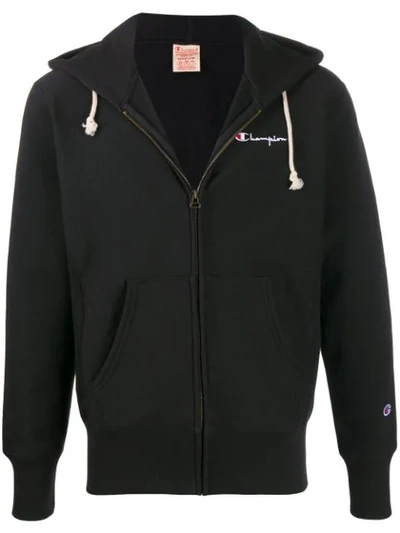 Champion Zip-up Hoodie In Black